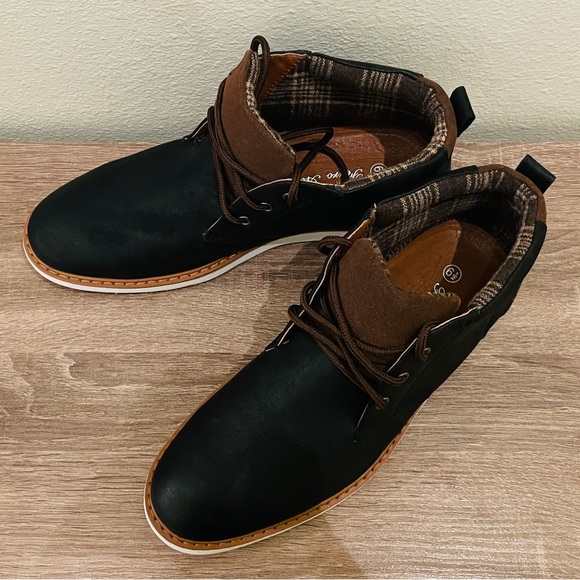 Ferro Aldo black brushed leather size 6.5 - Picture 2 of 5